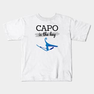 Capo is the Key Blue Capo Light Theme Kids T-Shirt